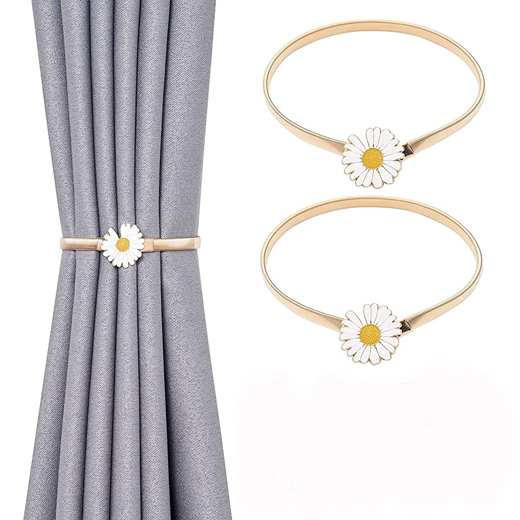 HASTHIP 2PCS Curtain Tiebacks Adjustable Decorative Alloy Drape Holdbacks Modern Simple Style Curtain Holders Tieback Wall for Window Drapery HASTHIP 2PCS Curtain Tiebacks Adjustable Decorative Alloy Drape Holdbacks Modern Simple Style Curtain Holders Tieback Wall for Window Drapery